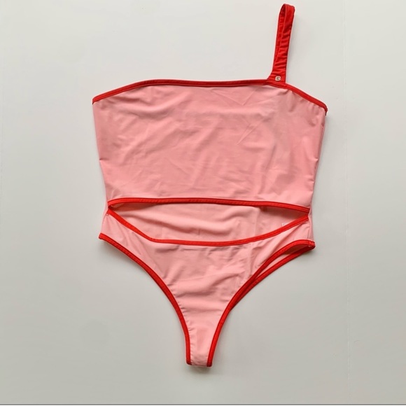Dream Bandits Australia Bae Watch cut out pink & red Bodysuit New - Picture 3 of 7